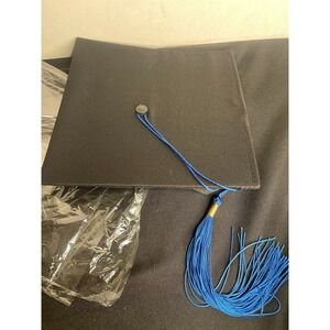 BESTOYARD Graduation Cap Black Blue Tassel Square Mortarboard Academic